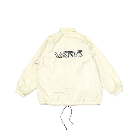 【USED】90's-00's VANS COACH JACKET WHITE