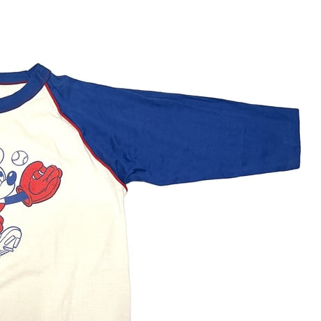 【USED】80's Disney MICKEY MOUSE BASEBALL T-SHIRT