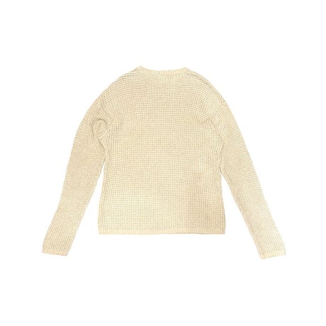 【USED】00's J.CREW LOW GUAGE COTTON LINEN KNIT SWEATER