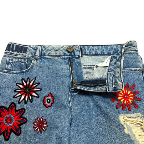 【USED】HOUSE OF HOLLAND 2015SS HIPPIE DAMAGE DENIM PANTS
