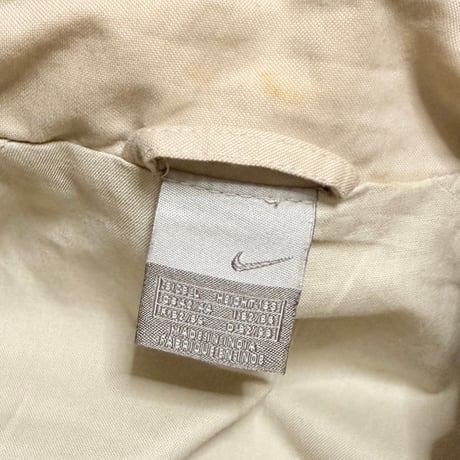 【USED】00's EURO NIKE Minimal Stand Collar Jacket Ivory