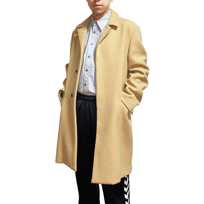 USED】00's PRADA MINIMAL DESIGN WOOL COAT CAMEL