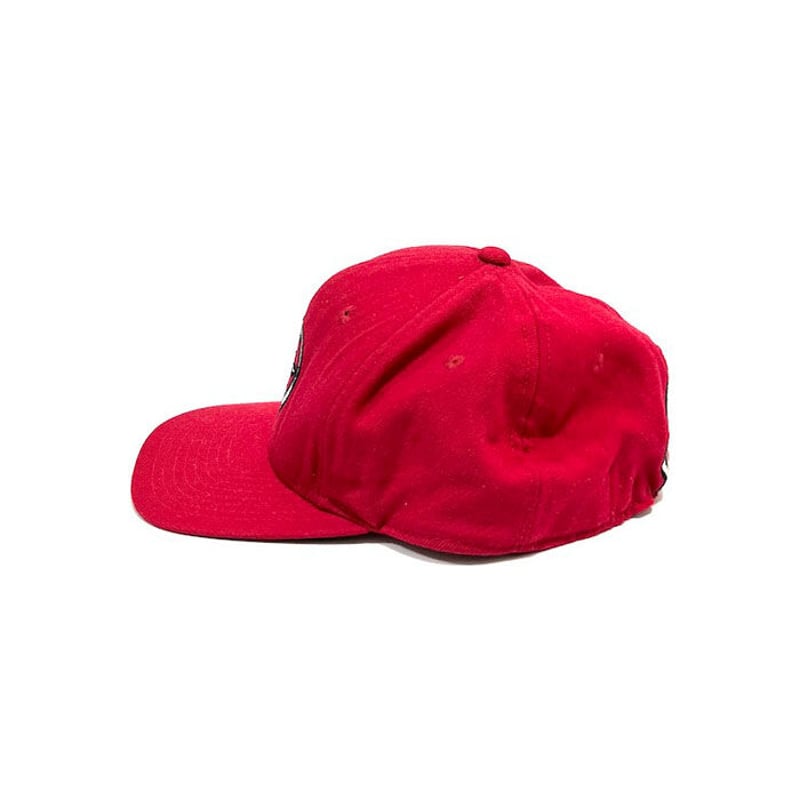 古着 90's Anarchic Adjustment ニットキャップ USED】90'S ANARCHIC ADJUSTMENT 6-PANEL CAP RED