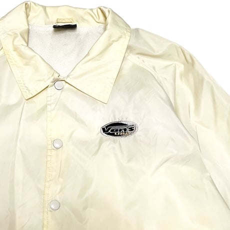 【USED】90's-00's VANS COACH JACKET WHITE