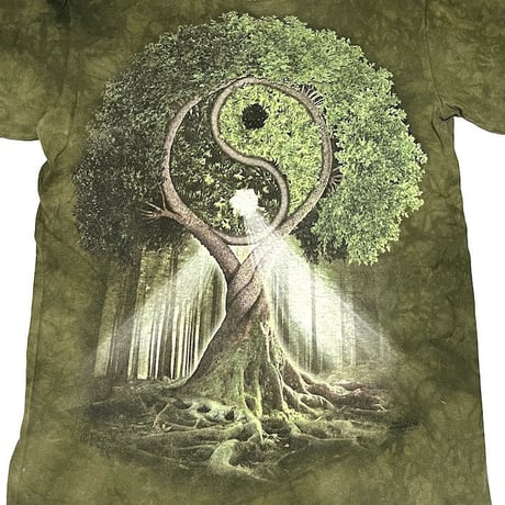【USED】2011 THE MOUNTAIN TREE OF LIFE YIN-YANG GRAPHIC T-SHIRT