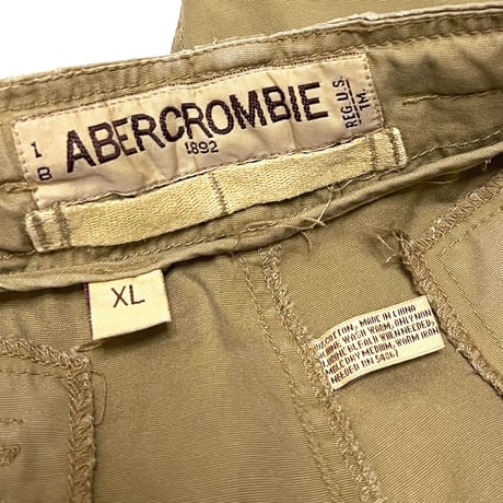 【USED】00's Abercrombie & Fitch BAGGY CARGO PANTS BEIGE