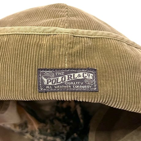 【USED】90'S-00'S POLO BY RALPH LAUREN CORCUROY EAR FLAP CAP