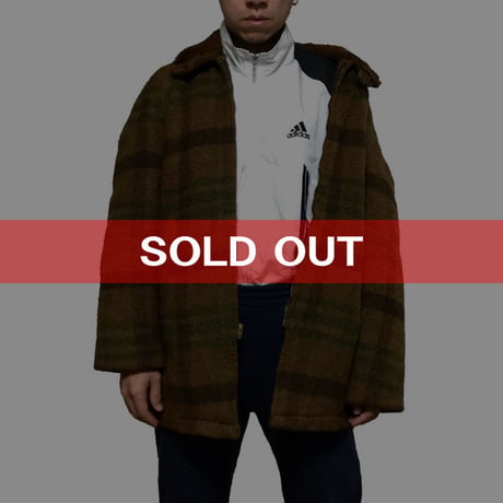 【USED】60'S SIR JAC CHECK BOA WOOLCOAT