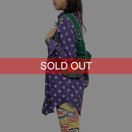 【USED】80's-90's NEPAL RAVE BODY BAG with DRAGON EMBROIDERY