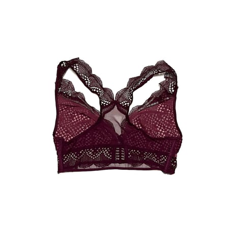 【USED】00's LACE BRA TOP BURGUNDY