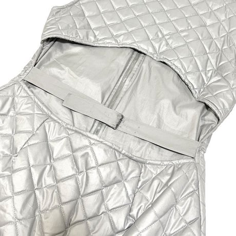 【USED】HELMUT LANG 1990 SILVER QUILTING SLEEVELESS DRESS