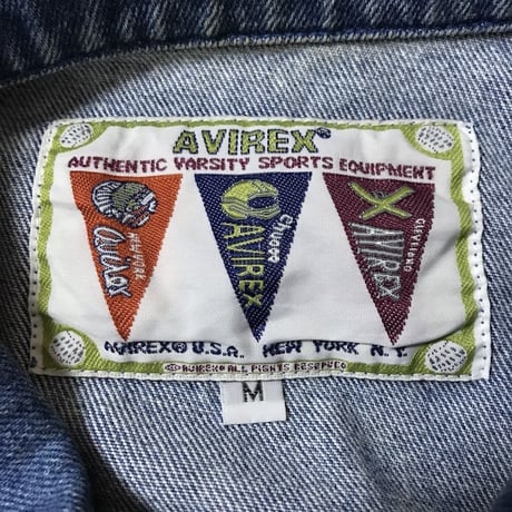【USED】90'S AVIREX DENIM SHIRT JACKET