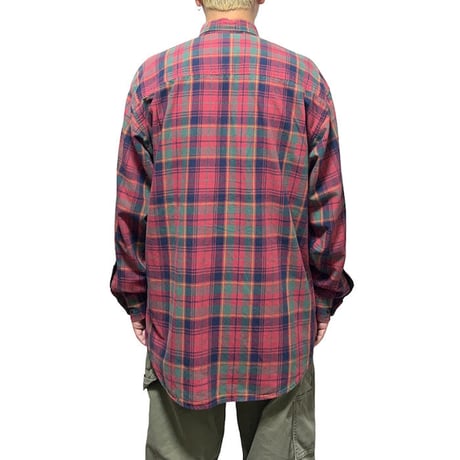 【USED】90'S OLD GAP RED×GREEN CHECK B.D.SHIRT