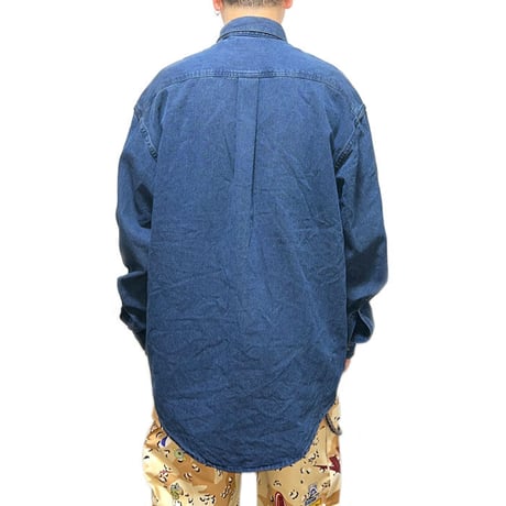 【USED】90'S L.L.BEAN SASHIKO WEAVE B.D SHIRT