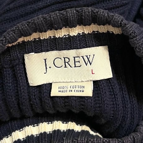 【USED】90'S-00'S J.CREW COTTON RIBBED KNIT SWEATER