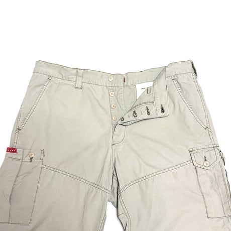 【USED】00's REPLAY European Tactical Cargo Pants Gray Beige