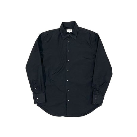 【USED】80'S-90'S MUGLER MEN SNAP BUTTON SHIRT BLACK SIZE:40