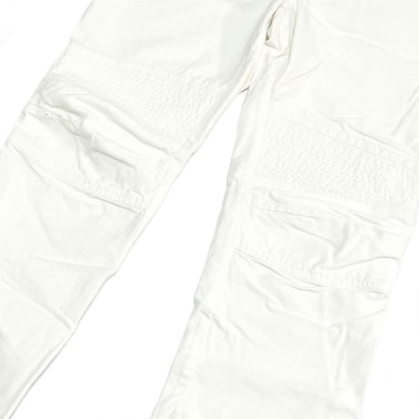 【DEAD STOCK】HELMUT LANG 1998 AW WHITE MOLESKIN BIKER PANTS