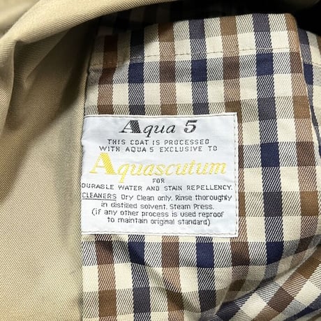 【USED】90'S AQUASCUTUM BALMACAAN COAT MADE IN ENGLAND