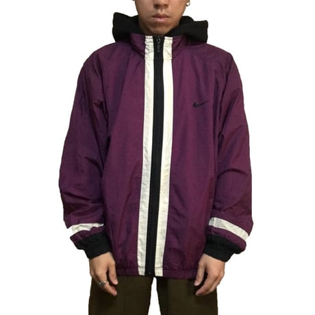 【USED】90'S NIKE NYLON JACKET PURPLE