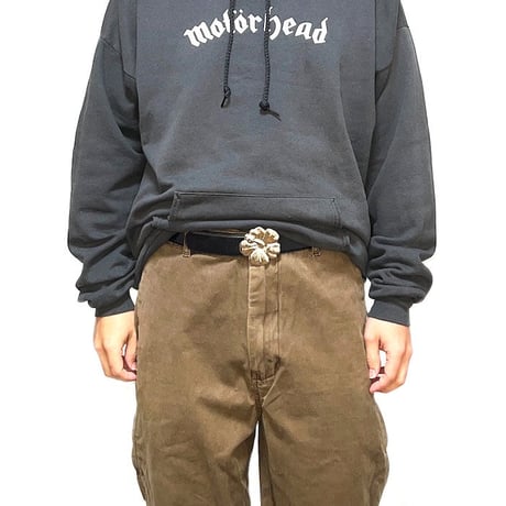 【USED】00'S ALBA ROSA HIBISCUS LEATHER BELT