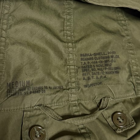 【USED】50's U.S. Army M-51 Fishtail Parka with Pile Liner
