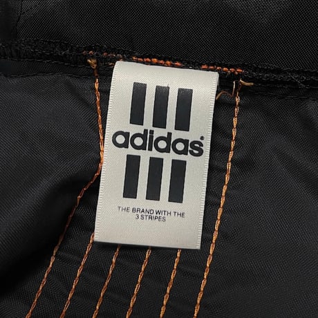 【USED】90's adidas NYLON PULLOVER JACKET BLACK × ORANGE