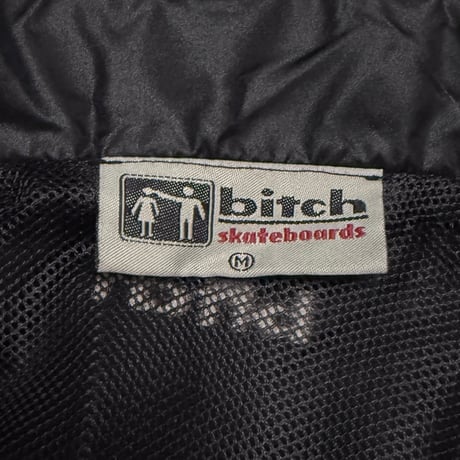 【DEAD STOCK】90's-00's bitch skateboards Logo Black Nylon Coach Jacket