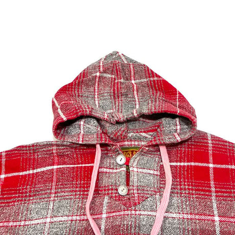 【USED】90'S BARREL ROLL FLANNEL CHECK MEXICAN PARKA