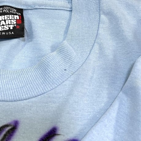 【USED】80'S-90'S AIRBRUSH YIN YANG FIRE T-SHIRT