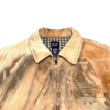 【USED】90'S-00'S OLD GAP BLEACHED CORDUROY ZIP JACKET