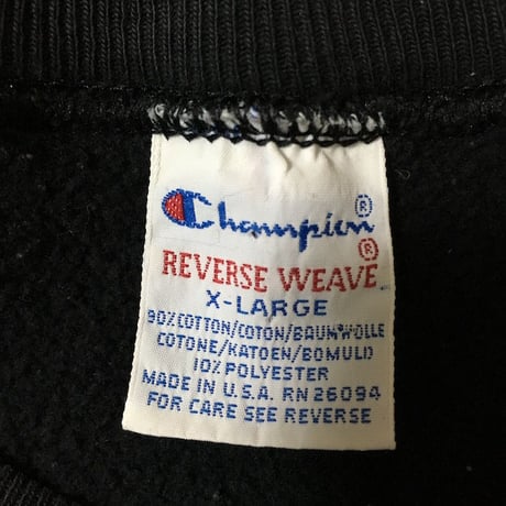 【USED】90'S CHAMPION REVERSE WEAVE BLACK