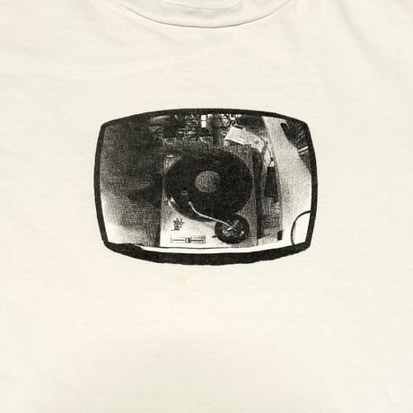 【USED】90's STUSSY TURNTABLE PHOTO T-SHIRT