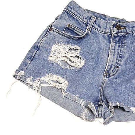 【USED】90'S-00'S LEE CUT-OFF CRUSH DENIM SHORTS