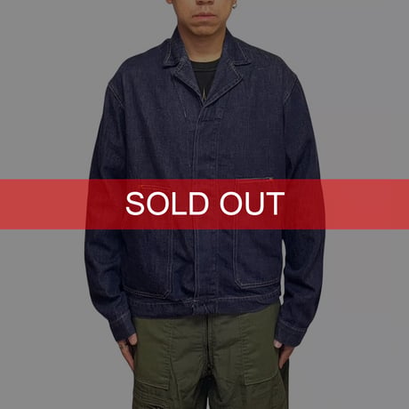 【USED】80's Euro Denim Work Jacket Classic Collar Indigo