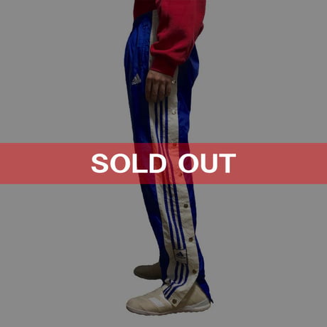 【USED】90'S ADIDAS SNAP BUTTON NYLON TRACK PANTS