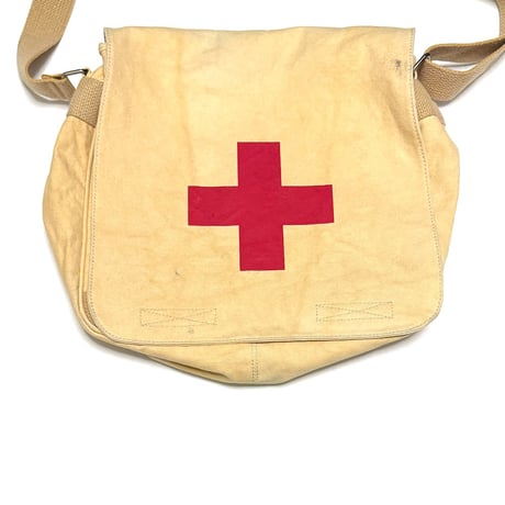 【USED】00's D&G Dolce & Gabbana Military Medic Messenger Bag ITTIERRE Made