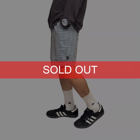 【USED】80's OLD STUSSY CHECK SHORTS SKY BLUE