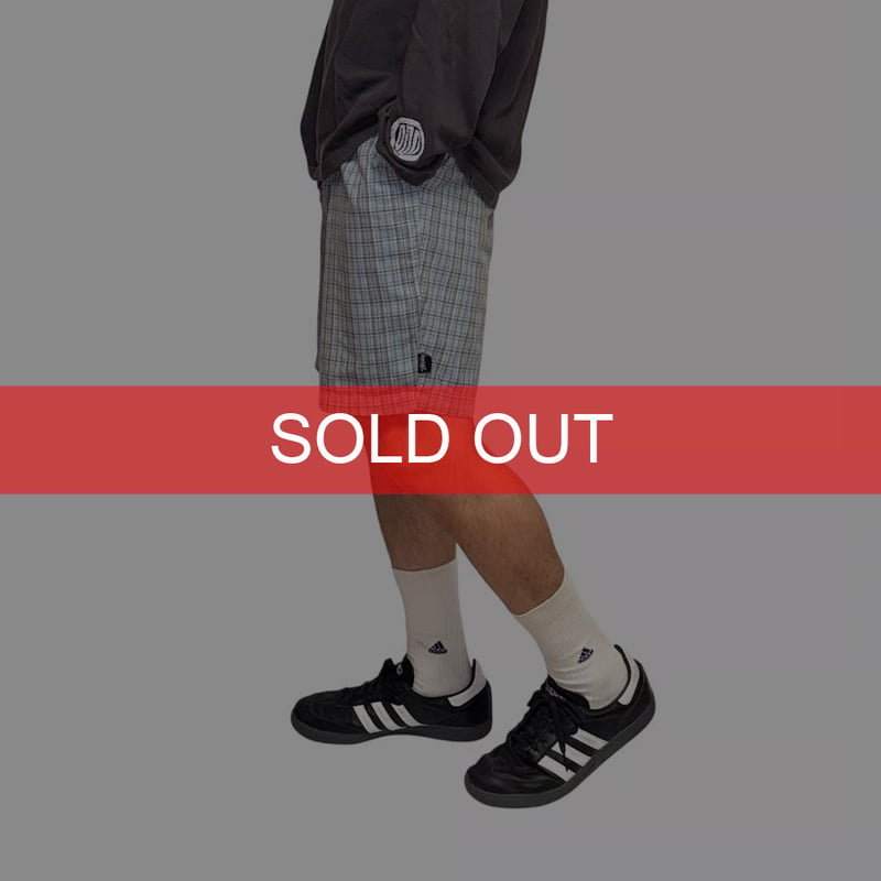 USED】80's OLD STUSSY CHECK SHORTS SKY BLUE | K