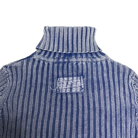 【USED】00's Indigo Ribbed Turtleneck Knit