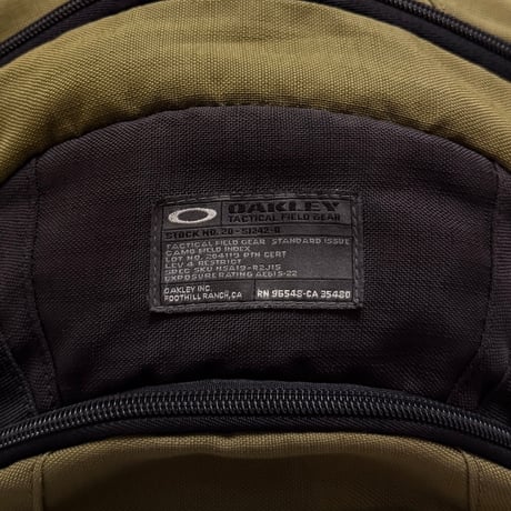 【USED】00's Oakley Tactical Field Gear Backpack "SI242-0" Olive/Black