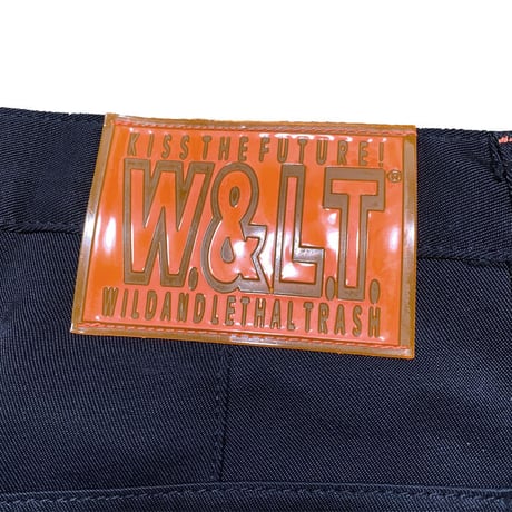 【USED】90'S W.&L.T. KNEE POCKET TROUSERS BLACK