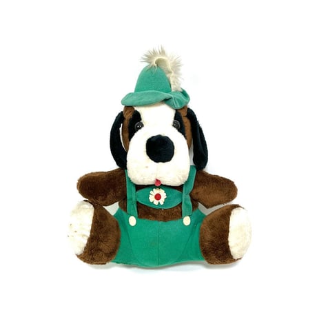 【USED】80'S DOG ORIGINAL CLOTHES STUFFED TOY