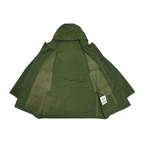【USED】90's Henry Cotton's Dark Green Nylon Hooded Field Jacket
