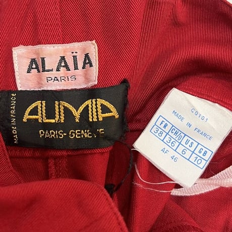 【USED】80'S AZZEDINE ALAIA × ALIMIA CROPPED BIKER PANTS
