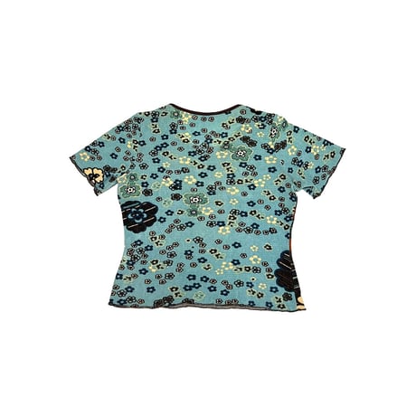 【USED】00s isabal D. Y2K FLOWER PATTERN KNIT TOP