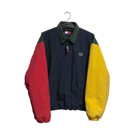 【USED】90'S TOMMY HILFIGER CRAZY PATTERN BOMBER JACKET