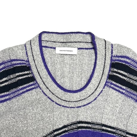 【USED】Kiko Kostadinov 22AW "Brutus Jumper" Asymmetric Ribbed Knit Sweater