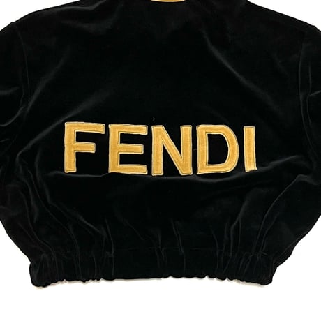 【USED】90's FENDI VELOR CROPPED TOP