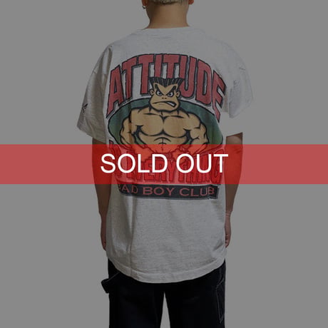 【USED】90'S BAD BOY CLUB T-SHIRT "ATTITUDE IS EVERYTHING"